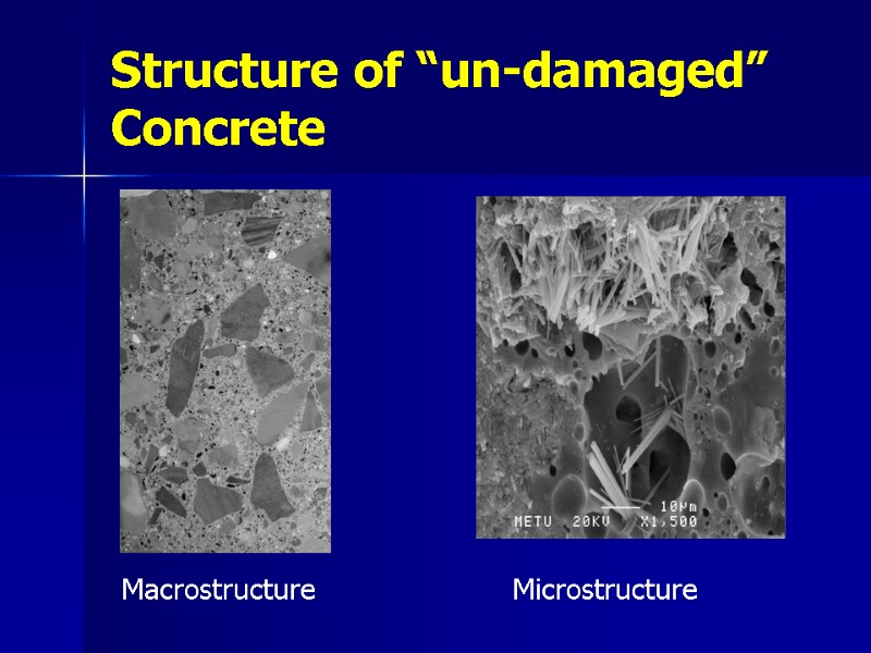 Structure of “un-damaged” Concrete Macrostructure Microstructure